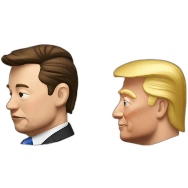 Elon Musk qui chevauche trump emoji