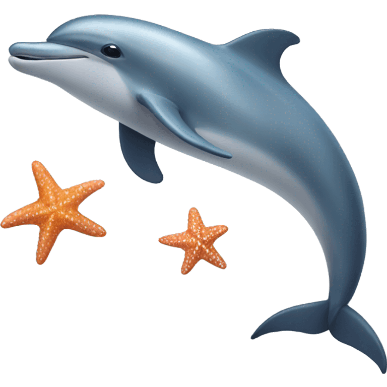 Dolphin with a starfish  emoji