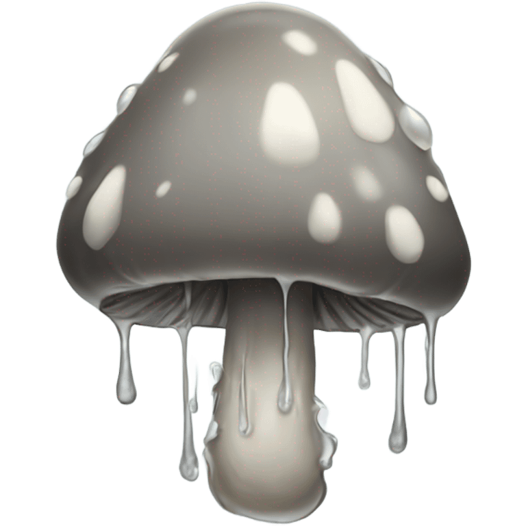 grey dripping mushroom emoji