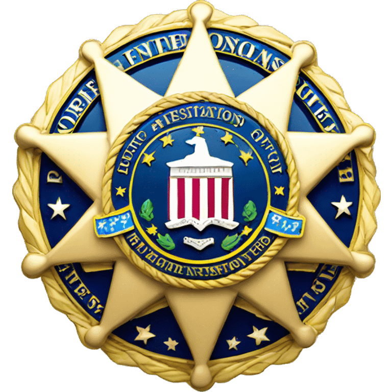 Federal bureau of investigations badge emoji