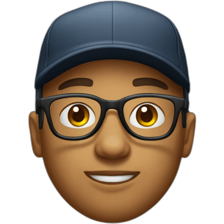 create a mulatto emoji with glasses and a cap emoji