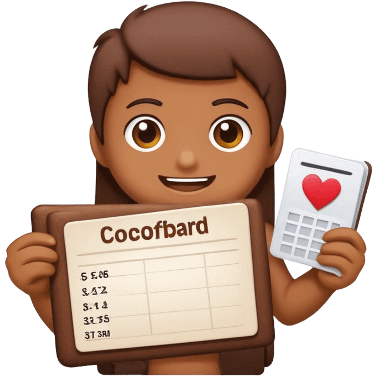 Brownie holding up scorecard emoji