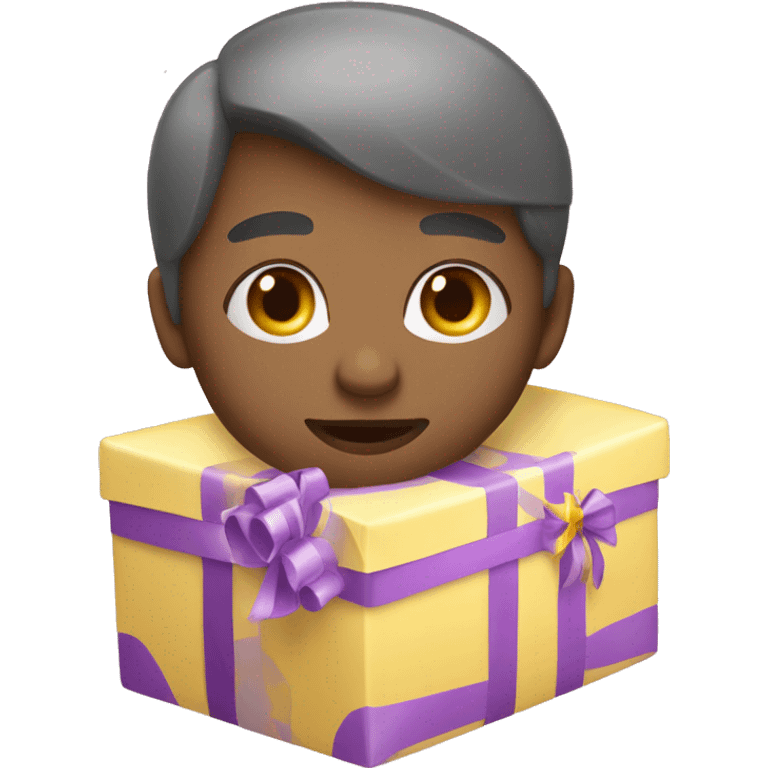 gift девушка в коричневом фартуке emoji