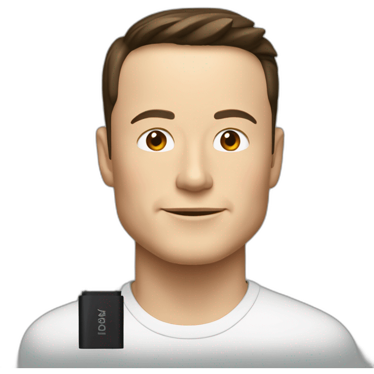 usb key of computer with elon musk emoji