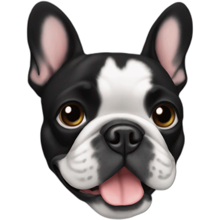 black french bulldog named Luffy emoji