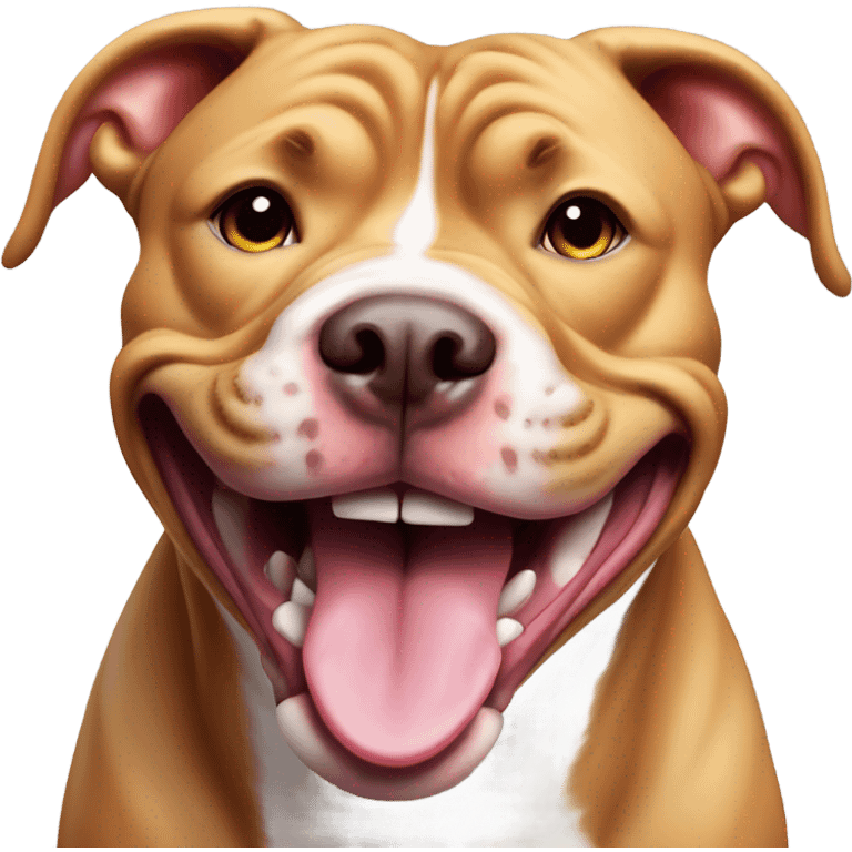 Pitbull smiling emoji