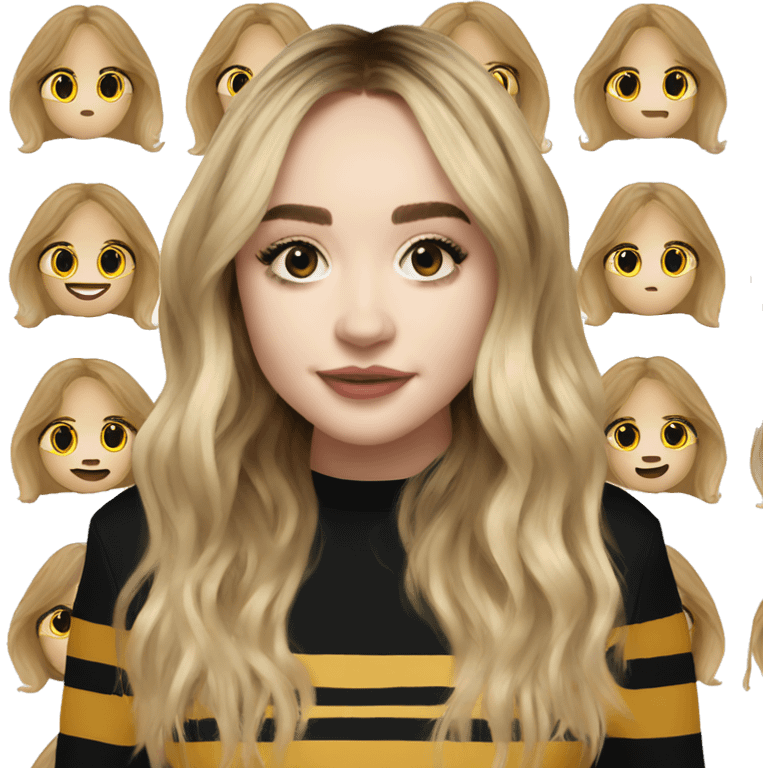 sabrina carpenter curtain bangs emoji