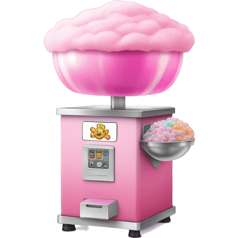 Pink ombre cotton candy machine with glitter  emoji