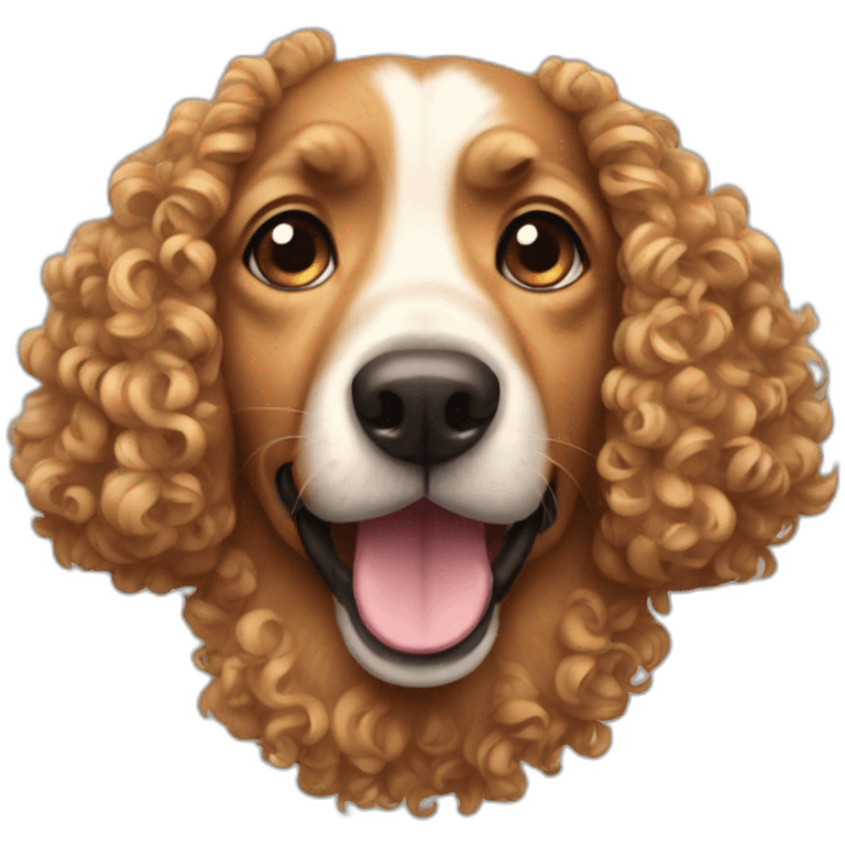 curly dog emoji