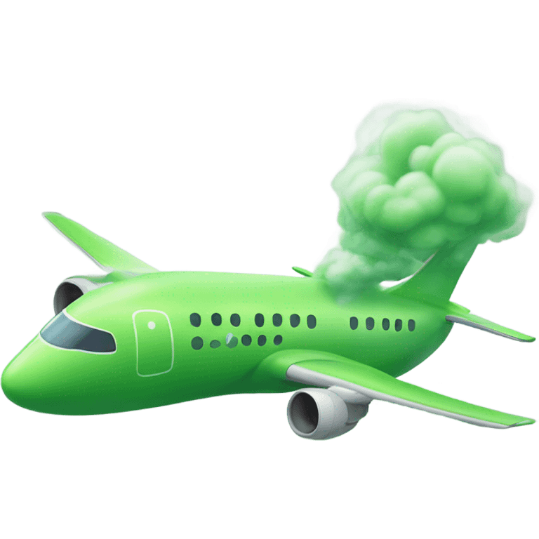 Create a picture of an aeroplane that is farting in emoji style emoji