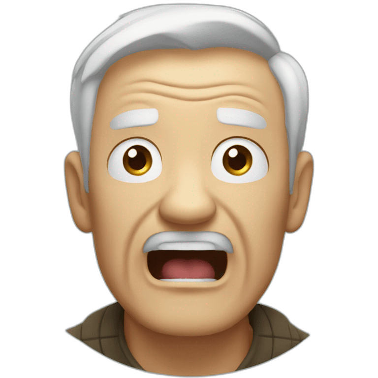 old man yelling at azure emoji