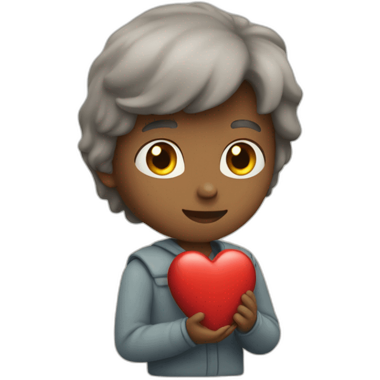 Personne qui arrache un coeur emoji