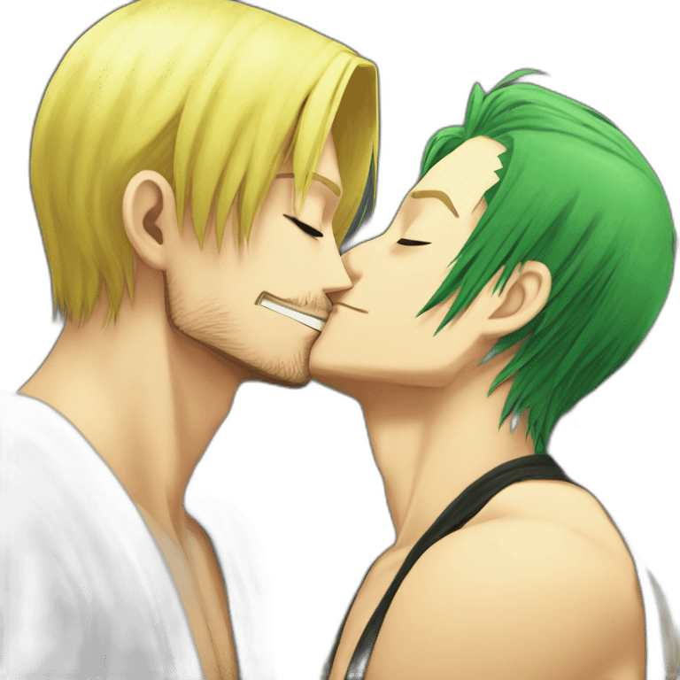 sanji kissing zoro emoji