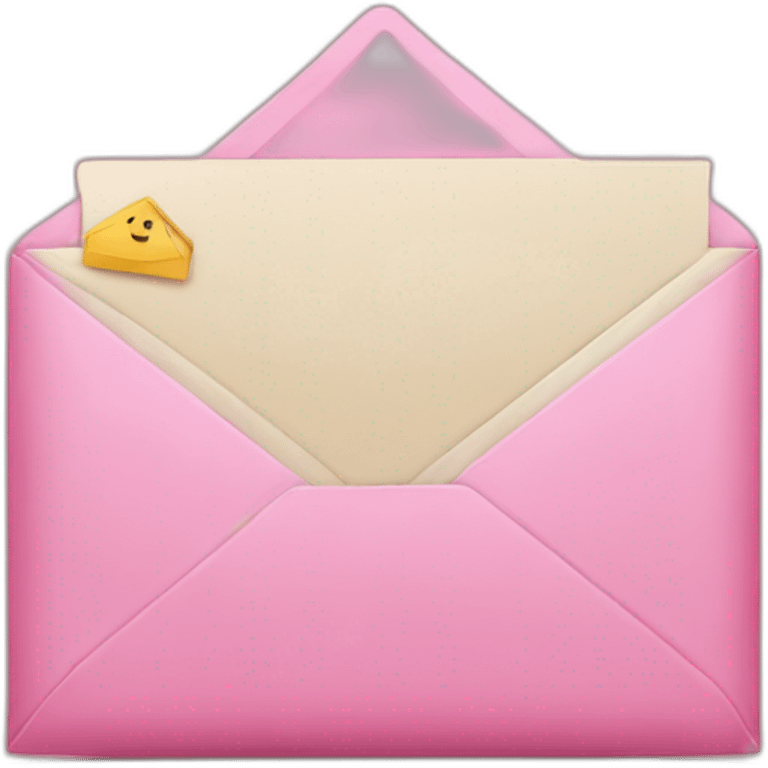 pink envelope with a letter emoji