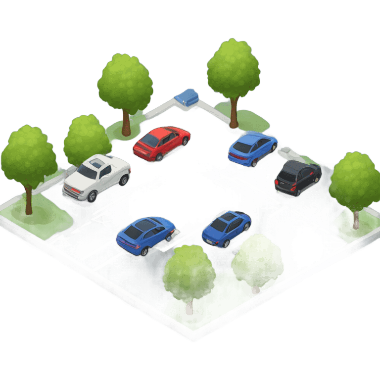 isometric full carpark emoji