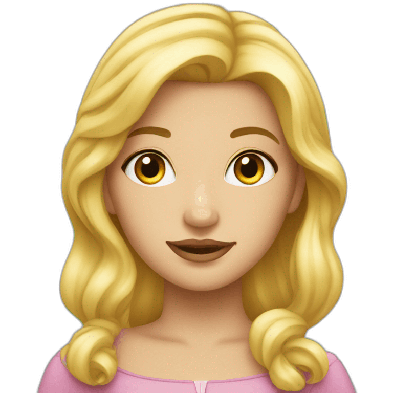 Fille blonde belle emoji