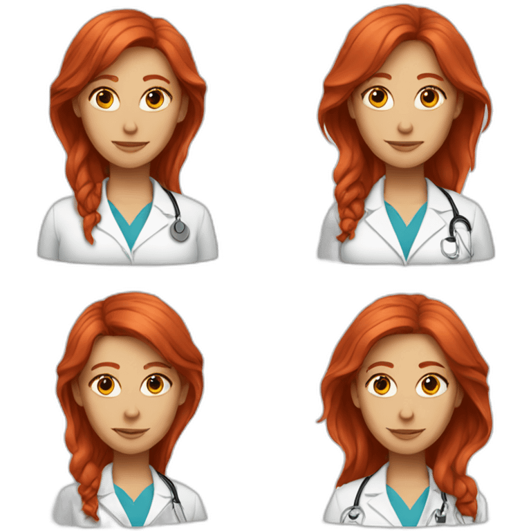 Psychiatrist with red hair women emoji