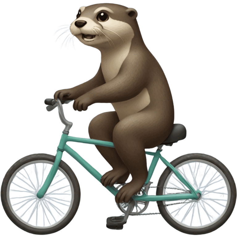 Otter on a bike emoji