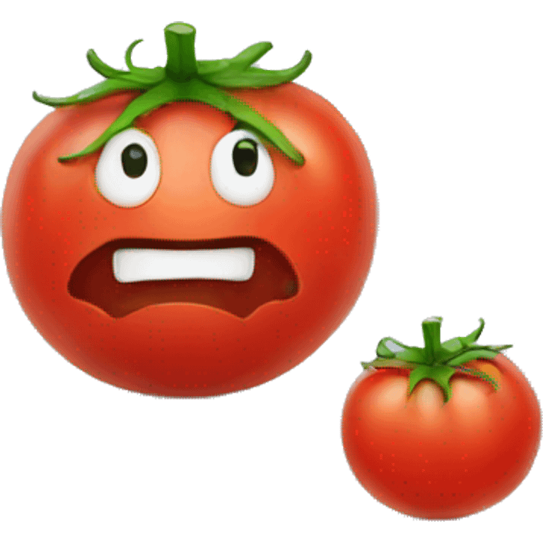 embarrassed tomato emoji