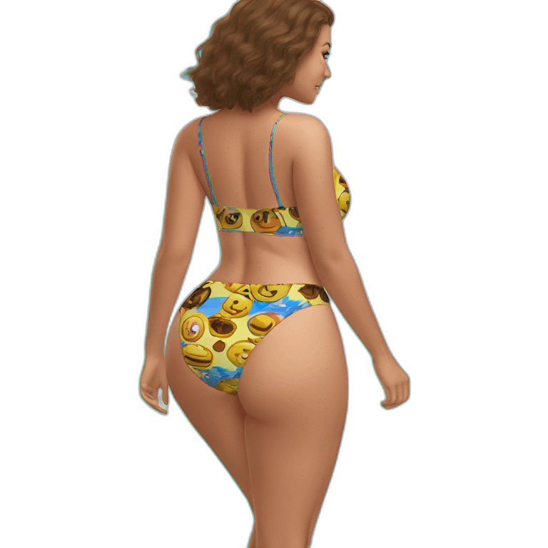 Pawg two piece swimsuit from behind emoji