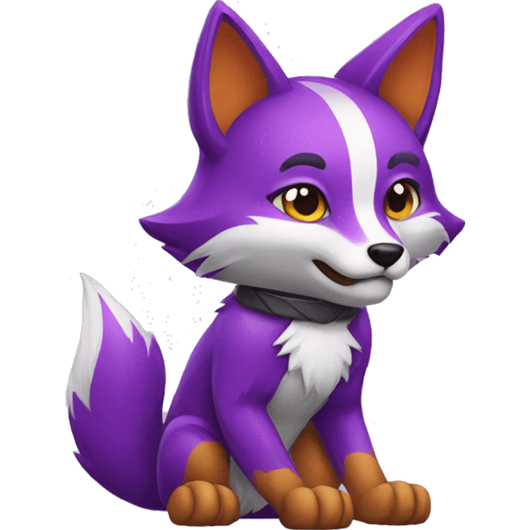 purple fox gamer emoji