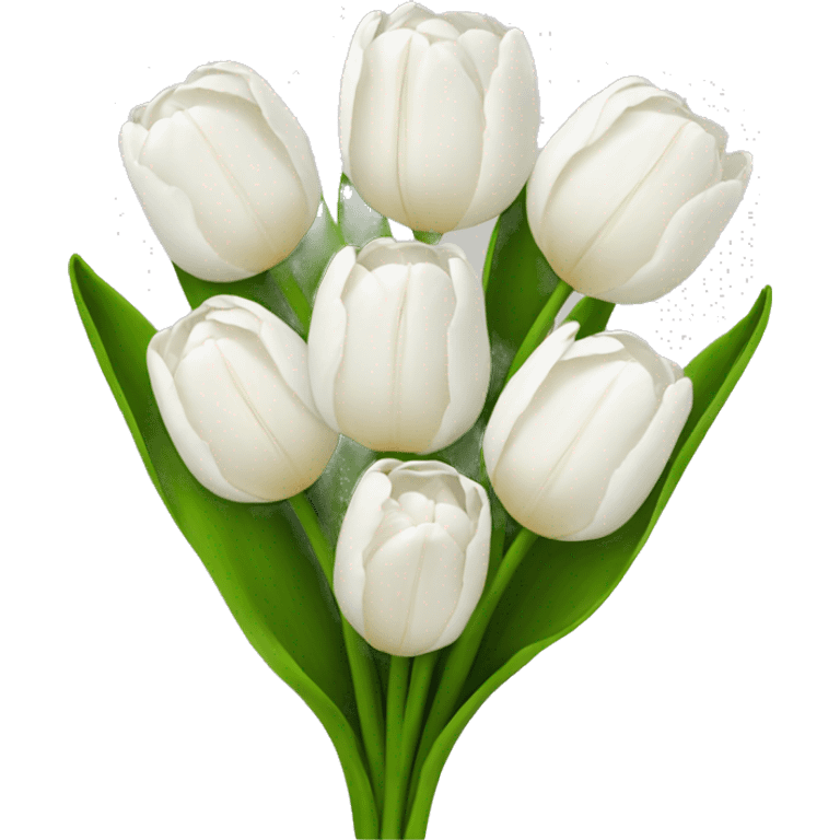 white tulip bouquet  emoji