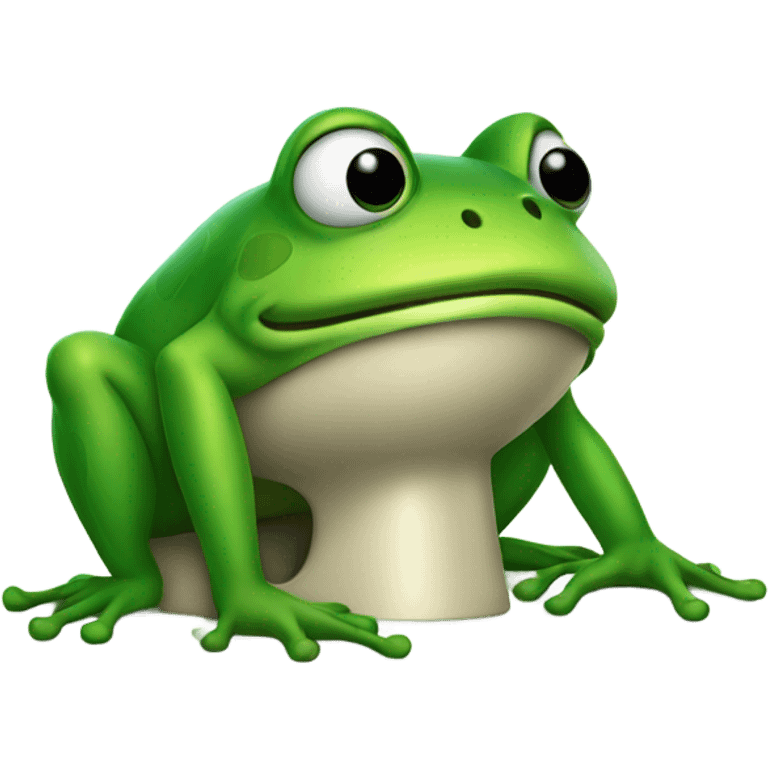 Frog on a toilet  emoji