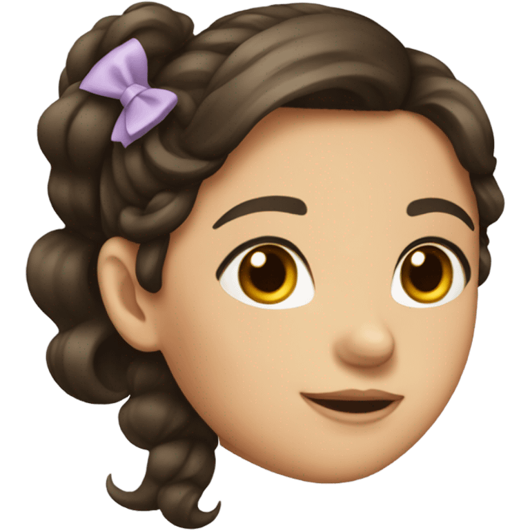 brunette girl with bow  emoji