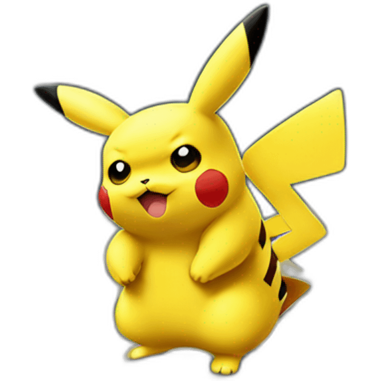 Pikachu standing on money  emoji