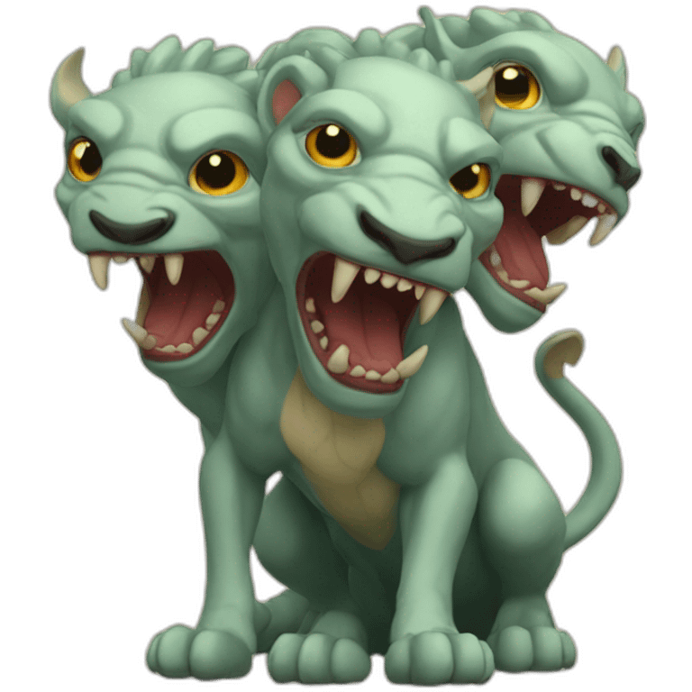 three headed chimera emoji