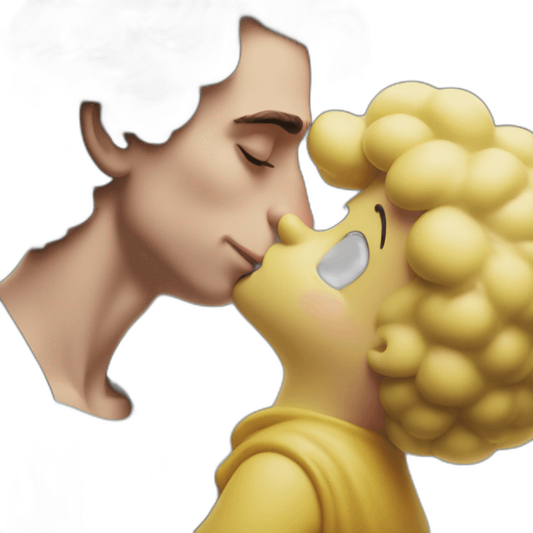 Timothee chalamet Passionately kisses Homer Simpson emoji