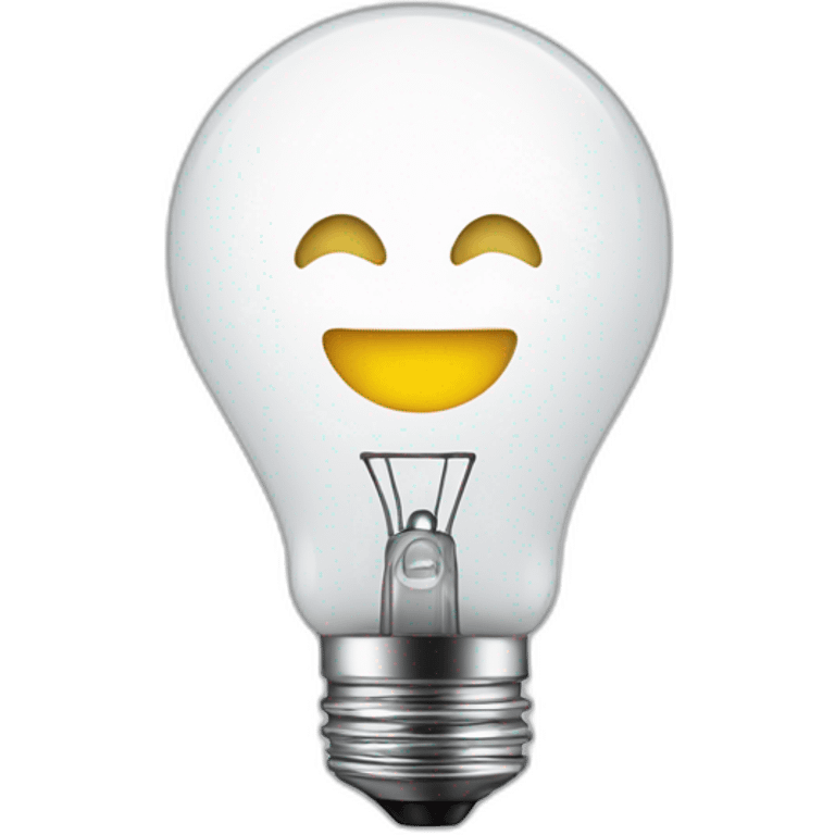 lightbulb with a happy face  emoji