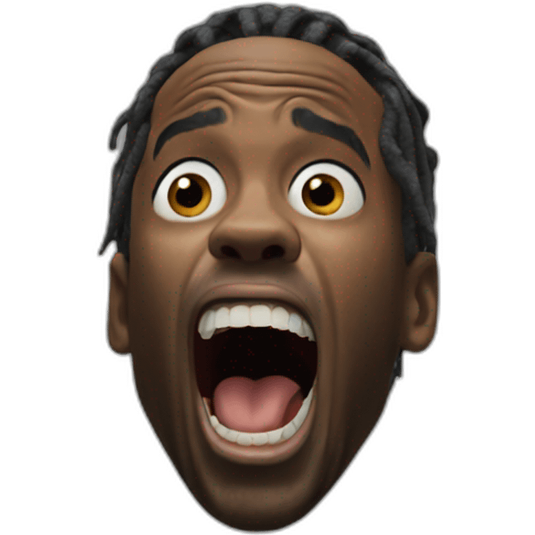 Travis Scott screaming  emoji