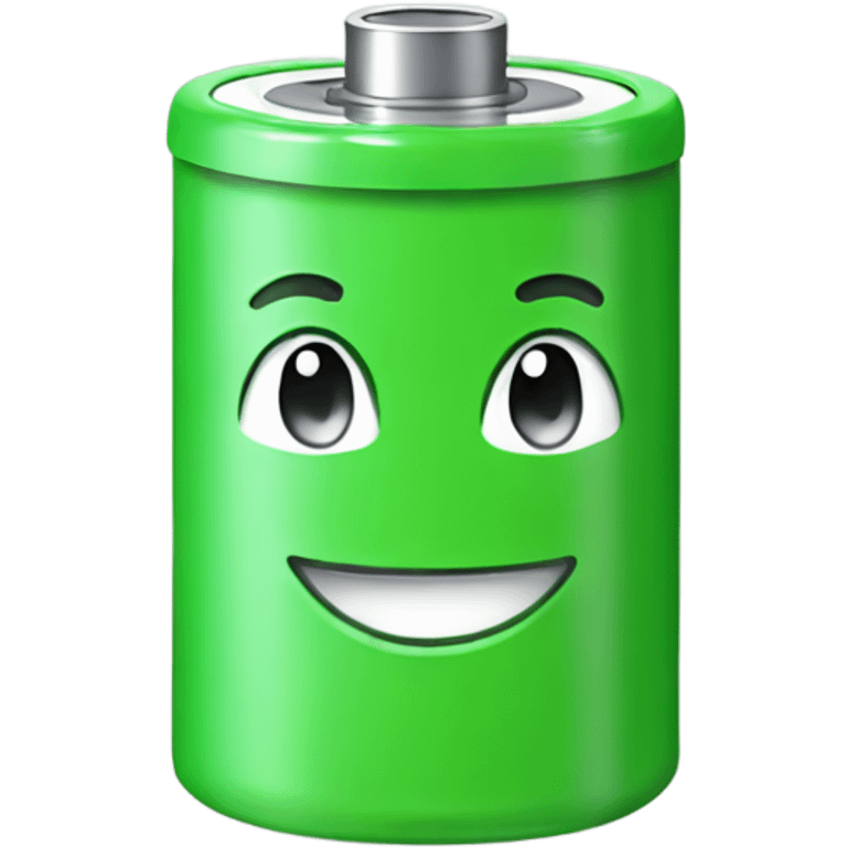 Smiling Green battery  emoji