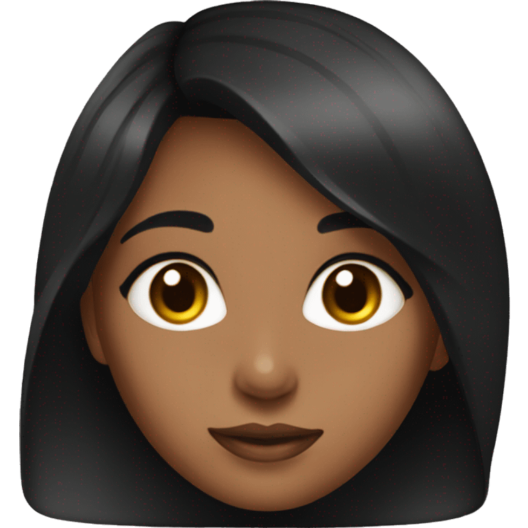 Skincare on girl with brown eyes and black hair emoji