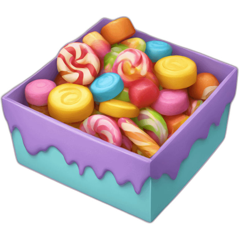 Colourful Box of sweets emoji