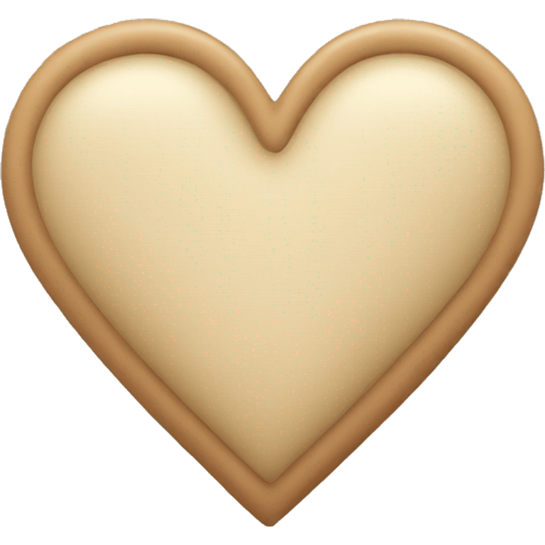 Beige heart emoji