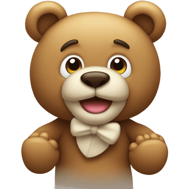 Urso de peluche com uma gravata emoji