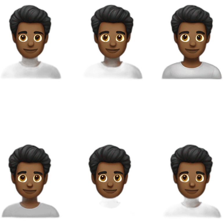 hombre cabello negro normal emoji