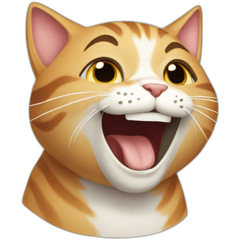 Cat laughing animated emoji