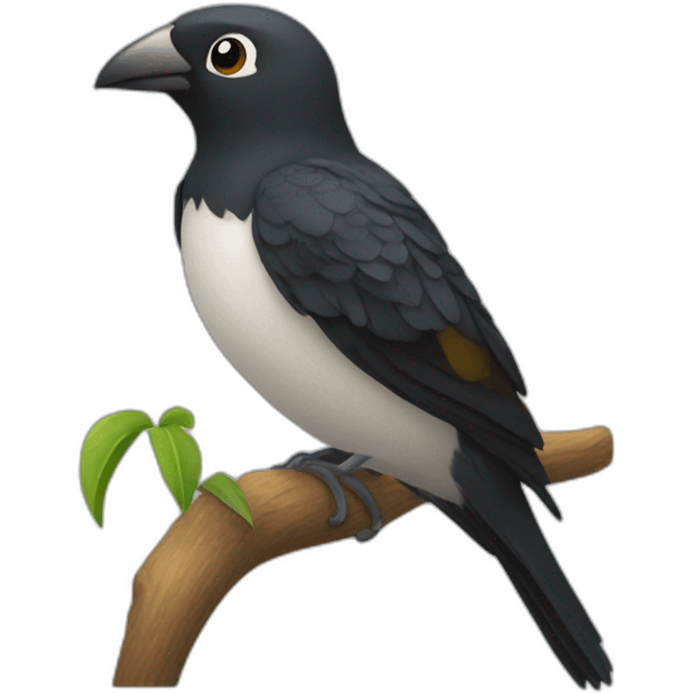 Pájaro negro emoji