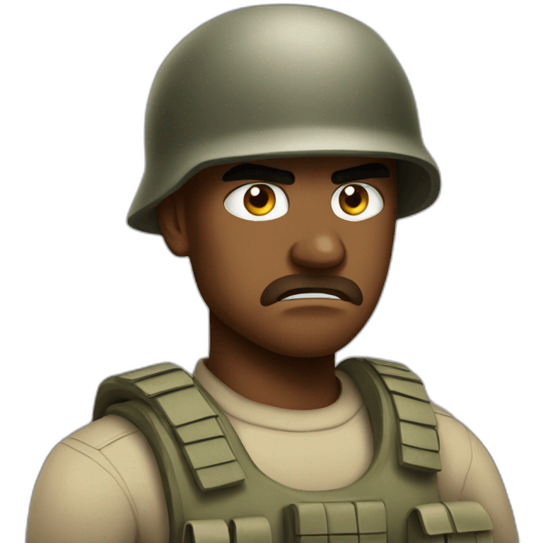 soldier-angry emoji