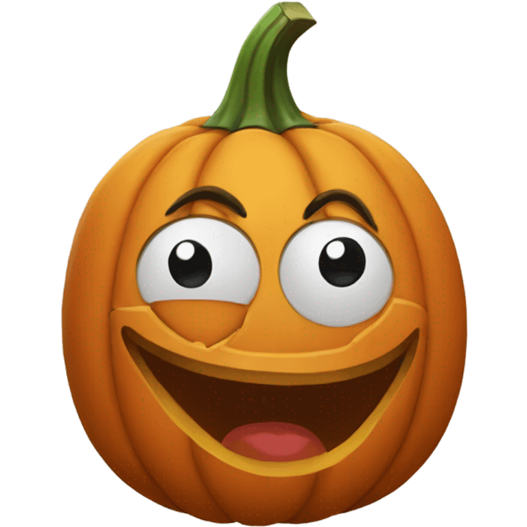 Goofy pumpkin  emoji