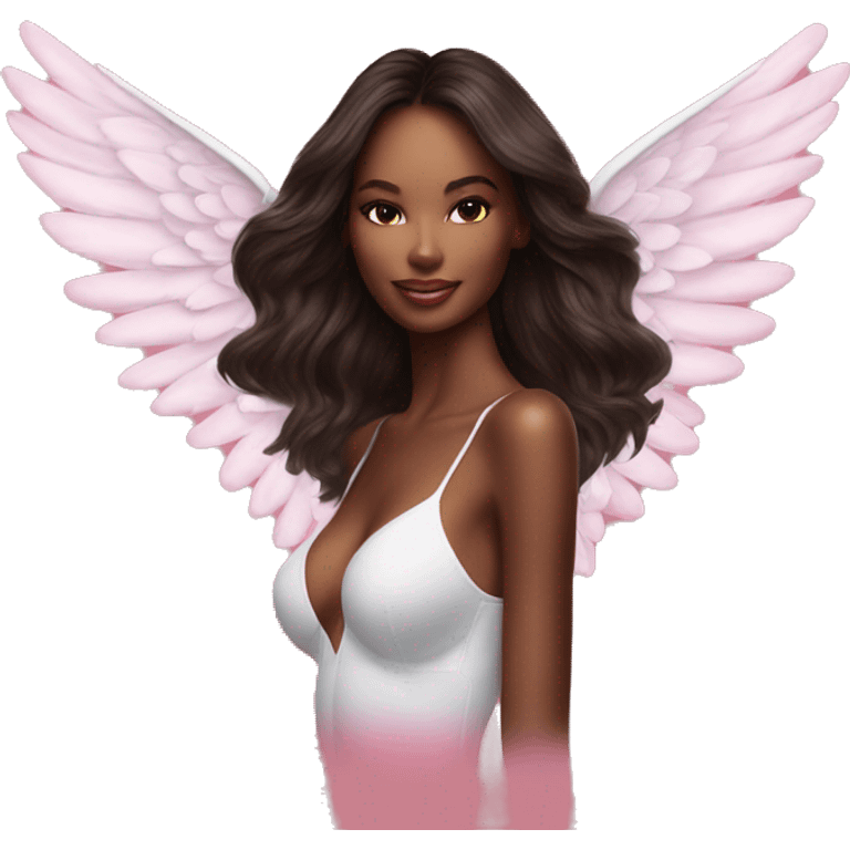 Victoria's Secret model with wings emoji