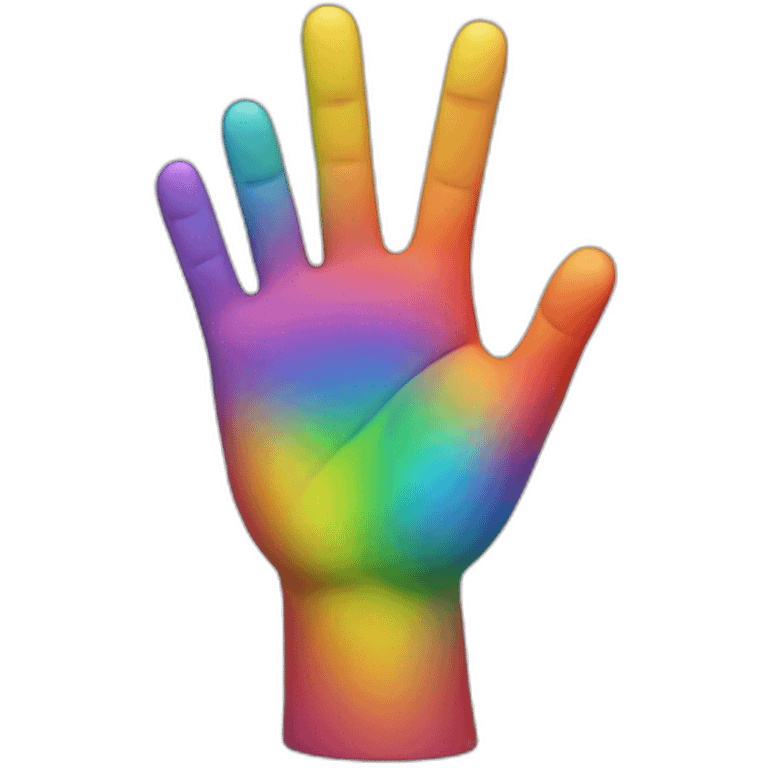 Rainbow hand emoji