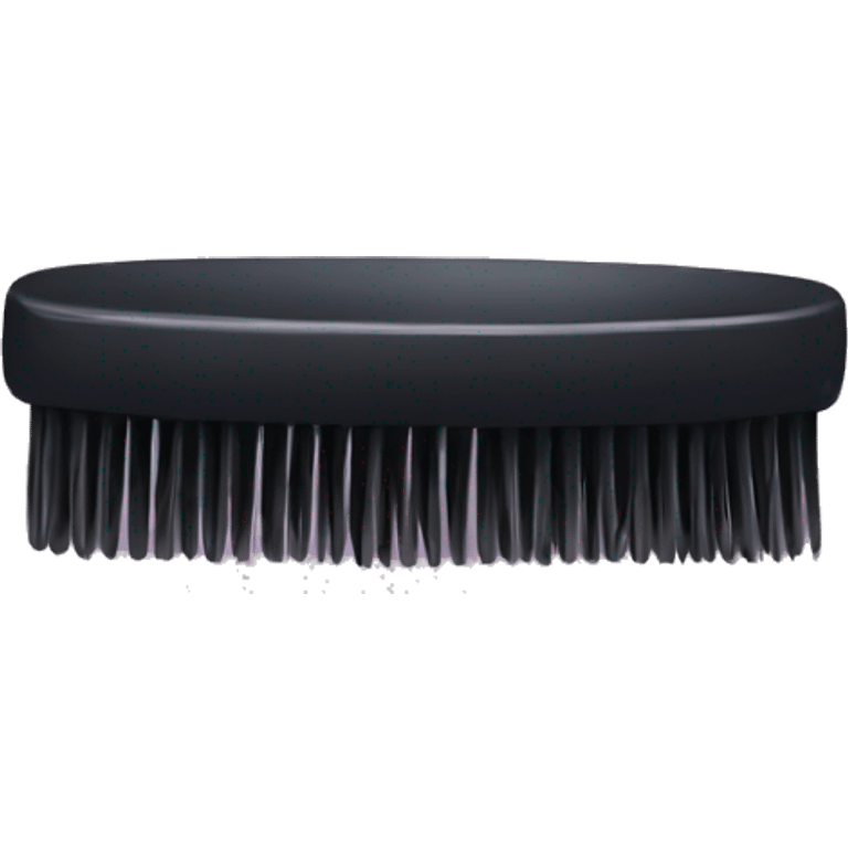 Black hairbrush emoji