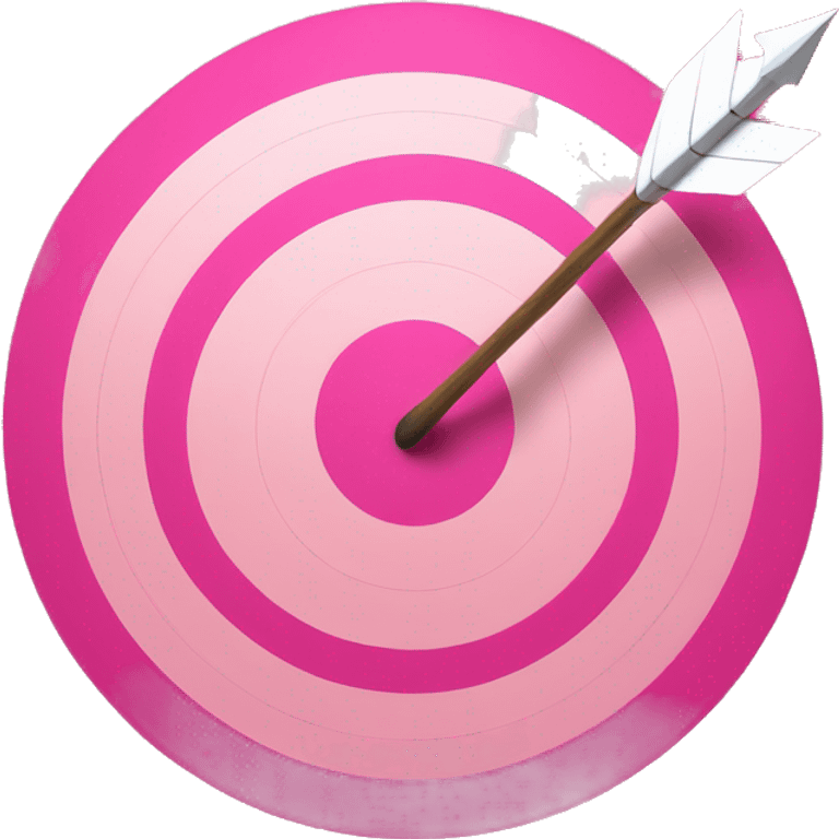 a pink target with an arrow in the middle emoji