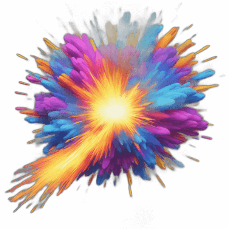 colorful explosion emoji