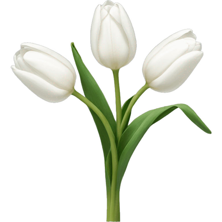 White tulips  emoji