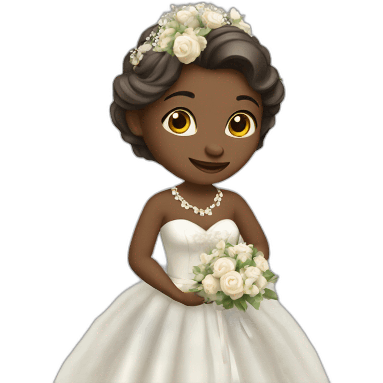 Singe en robe de mariée emoji